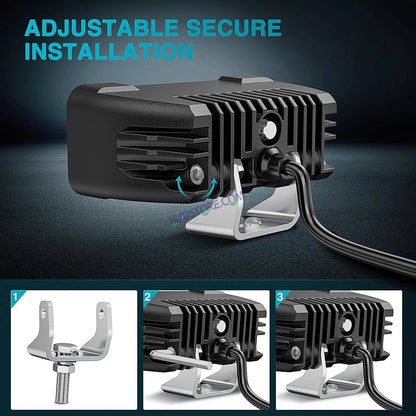 HJG W26 Bezelless Blade 2pc CREE Lens Foglight 120W Square Edge W26 Bezelless Blade 2pc Foglight 120W Foglight Ultra Wide Intensity LED Foglight White CREE Spread Foglight (120W) Universal For All Cars & Bikes LIU HJG W26 Bezelless Blade Lens Foglight 2pc - HJGstore.com