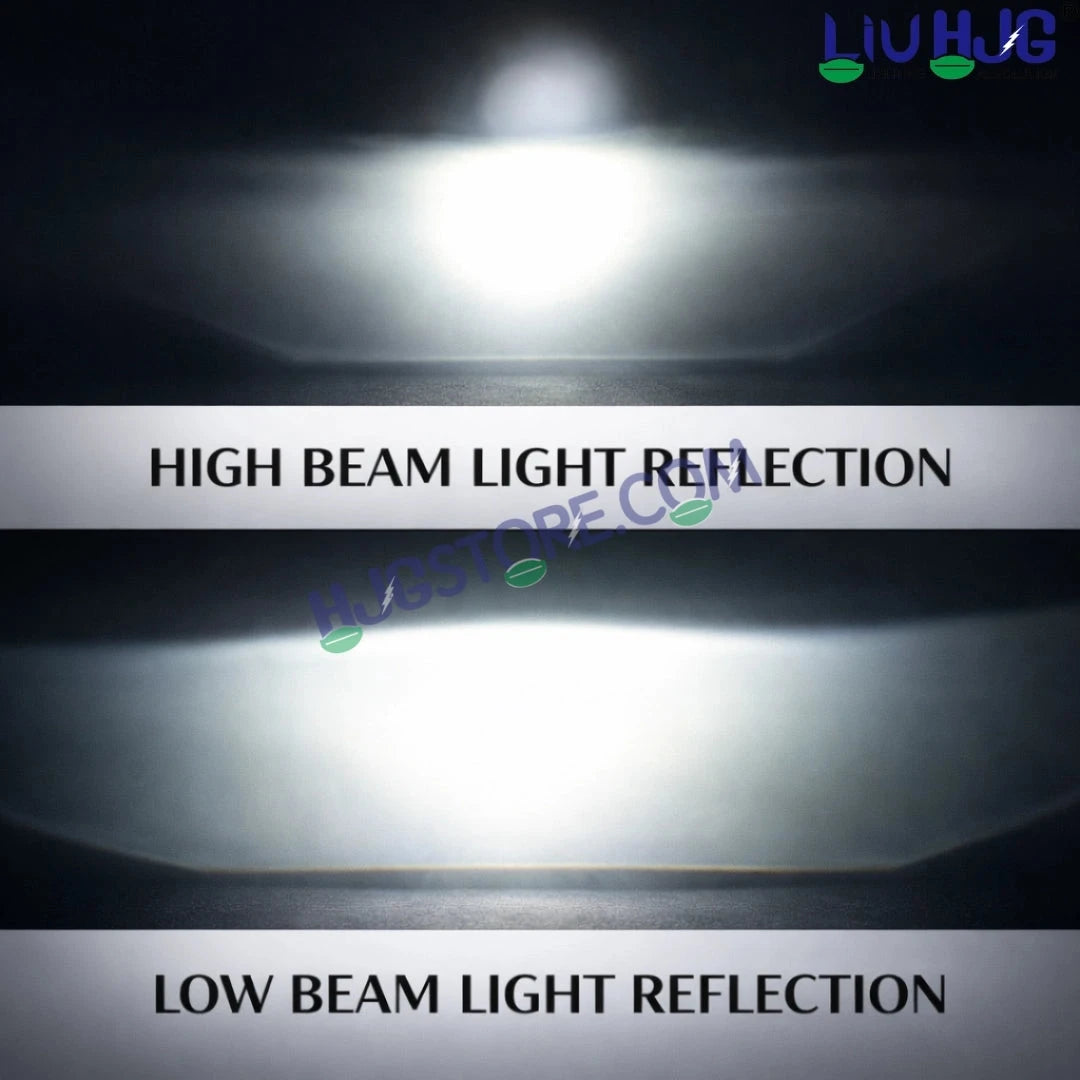 HJG Minus Tri Projector Lens 7 Inch Headlight DRL 107W Projector Ultra Wide 7 Inch Headlight Assembly New Model Projector Headlight Assembly for Royal Enfield Thar | 107W CREE/Osram LED Chip White/Yellow Compatible with Royal Enfield, Jeep, Thar, Gypsy - HJGstore.com