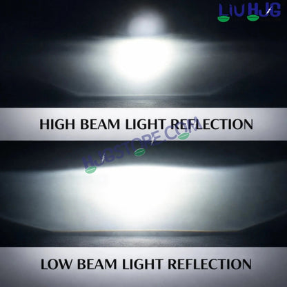 HJG Minus Tri Projector Lens 7 Inch Headlight DRL 107W Projector Ultra Wide 7 Inch Headlight Assembly New Model Projector Headlight Assembly for Royal Enfield Thar | 107W CREE/Osram LED Chip White/Yellow Compatible with Royal Enfield, Jeep, Thar, Gypsy - HJGstore.com