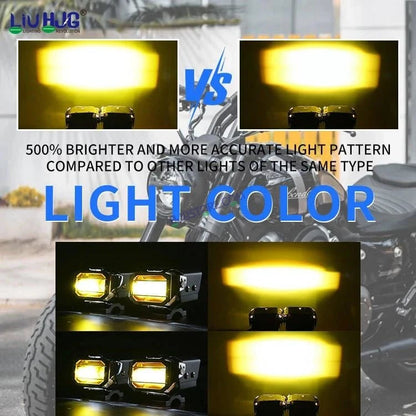 HJG Transformer Foglight 120W Foglight Foglamp White Yellow with Yellow Glass HJG Transformer Foglight HJG Car Accessories Led Headlights Mini Driving Lights Led Fog Lights For Motorcycle Lights, Set of 2 - HJGstore.com