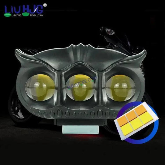 HJG Owl Design Dual Color Mini Led Motorcycle Fog Light Head Light Headlight Led Auxiliary Spot Led Lights for Motorcycle - HJGstore.com