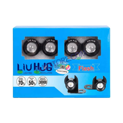 HJG 4 Pcs Motorcycle LED Strobe Light Kit with Remote Control, Wiring Harness, Relay Module & Switch - RGB Multi-Color Flashing Auxiliary Projector Lights - Universal Fit for Bikes, Cars, SUVs, Cruisers & Custom Builds - HJGstore.com