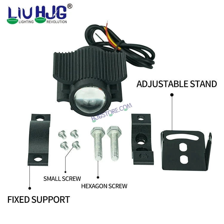 HJG Devil Fly Foglight 80W with Red DRL Mini Fly Foglight Light Red Devil Eye Light Multiple Connecting Red Yellow White Color HJG Mini Devil Fly Foglight, Pack of 2 New Model HJG - HJGstore.com