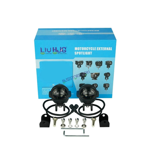 HJG 120W Large Size Alien Projector Foglight 120W with Wide Spread White/Yellow/Warm White Light 120W 2pc Foglight Ultra Wide Dual Intensity LED Driving Fog Lights 3000K/4300K/6500K Universal For All Cars & Bikes LIU HJG Large Alien 1 Foglight, Pack of 2 - HJGstore.com