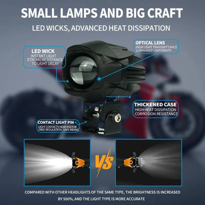 HJG 120W Large Size Alien Projector Foglight 120W with Wide Spread White/Yellow/Warm White Light 120W 2pc Foglight Ultra Wide Dual Intensity LED Driving Fog Lights 3000K/4300K/6500K Universal For All Cars & Bikes LIU HJG Large Alien 1 Foglight, Pack of 2 - HJGstore.com