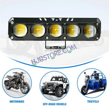 HJG 5 Lens Red Blue 60W Foglight with Red Blue Flash Mode 5 Lens Projector Foglight 60W Foglight Ultra Wide Dual Intensity LED Fog Lights White/Yellow/Warm White/Flash/Red Blue DRL Universal For All Cars & Bikes LIU HJG 5 Lens Red Blue 60W Foglight 1pc - HJGstore.com