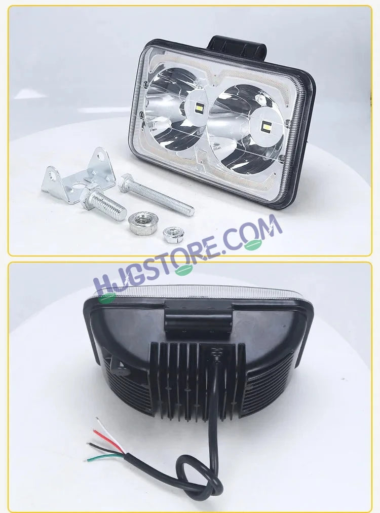 HJG W09 5x7" Classic Square Foglight Headlight 51W 6.5" Foglight White/Yellow DRL Dual LED Foglight Amber/White DRL White Light 51W Foglight Ultra Wide Dual Intensity LED Driving Fog Lights Universal For All Cars & Bikes LIU HJG Classic W09 6.5 Inch Fog - HJGstore.com