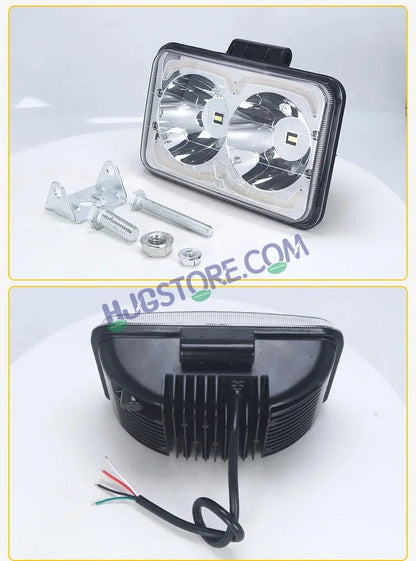 HJG W09 5x7" Classic Square Foglight Headlight 51W 6.5" Foglight White/Yellow DRL Dual LED Foglight Amber/White DRL White Light 51W Foglight Ultra Wide Dual Intensity LED Driving Fog Lights Universal For All Cars & Bikes LIU HJG Classic W09 6.5 Inch Fog - HJGstore.com