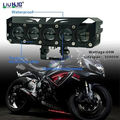 HJG LIU HJG Future Eyes 5 Lens Heavy with Remote Wiring Harness Kit 150W 5 Lens MEGA DRIVE Fog Light For Bike/Car/Thar/Jeep ( Cool White, 75W each * 2 = 150W Total ) - Pack of 2 HJG Future Eyes 5 Lens with Remote Wiring Harness Kit - HJGstore.com