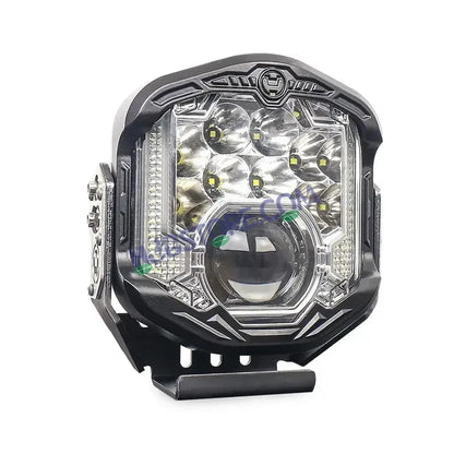 HJG GodsEye Side Shooter 1 LED with 8 CREE LED White/Red Off Road 7 inch 95W LED Headlight Spot Light Fog Light Universal For Bike, Truck, Jeep, Car Bike Led Headlights LED Fog Lights For Motorcycle Car SUV Lights, Pack of 1 LIU HJG GodsEye Side Shooter - HJGstore.com