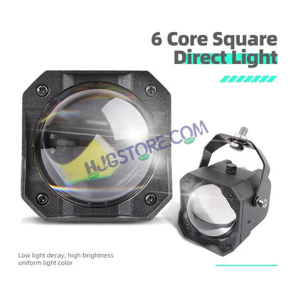 HJG Mini Laser Cannon Foglight 300 Meters Laser Focus Projector Fog Projector Lens with 300 Meters Projection Distance 80W Foglight Ultra Wide Dual Intensity LED Fog Lights White/Yellow Universal For All Cars & Bikes LIU HJG Mini Laser Cannon Foglight 2pc - HJGstore.com