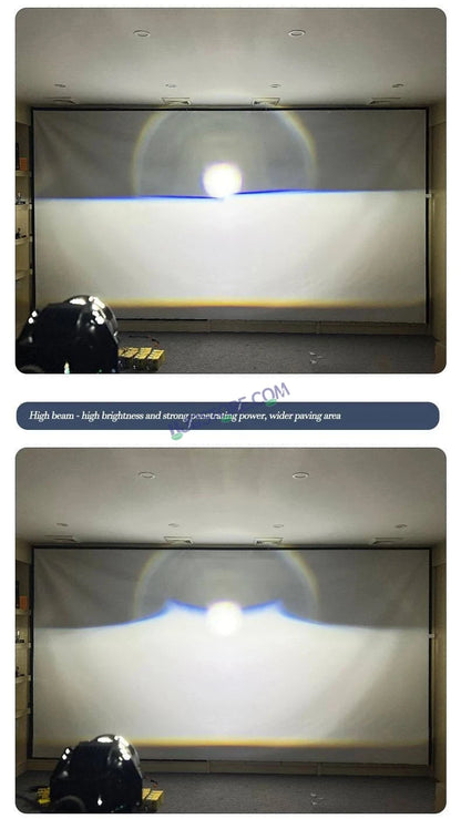HJG 3 Inch Bi LED Car Projector 140W H8/H9/H11/H16 Foglight with Laser Spot and Wide Spread Red DRL/White/Yellow/Warm White Light 140W Foglight Ultra Wide Dual Intensity LED Driving Fog Lights 3000K/4300K/6500K Universal For All Cars & Bikes H8/H9/H11/H16 - HJGstore.com