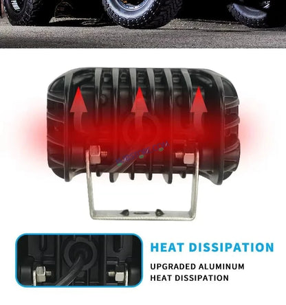 HJG 2 LED CREE 4 Inch Fog Light 100W 20000 Lumens Fog Light 2 LED CREE 2pc Foglight Spread Light Fog 100W with 20000 Lumens Brightness Foglight Ultra Wide Intensity LED Fog Lights 2 LED CREE (100W) Universal For All Cars & Bikes LIU HJG 2 LED CREE 4 Inch - HJGstore.com