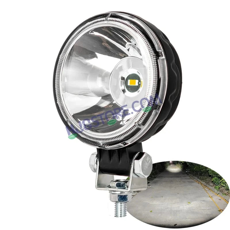HJG W12 3 Inch Round Classic Foglamp 3 Inch Round Foglight White LED Foglight Ultra Wide Spread White Light Foglight Ultra Wide High Intensity LED Driving Fog Lights Universal For All Cars & Bikes LIU HJG Classic W12 3 Inch Round Shape Foglight - HJGstore.com