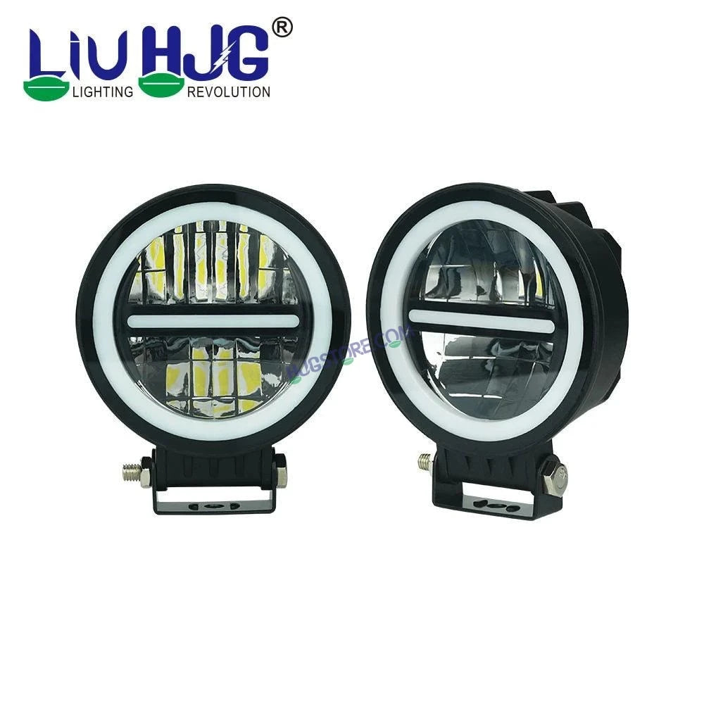 HJG Minus Foglight Foglamp Original 140W MINUS LIGHT Dual Color Yellow/White LED Fog Lights with Yellow Filter Cap for Bikes, Cars, Jeeps - HJGstore.com