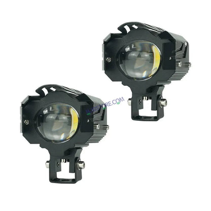 HJG New Design U Design 1194-1 120W Dual Color Mini Led Motorcycle Fog Light Head Light Headlight Led Auxiliary Spot Led Lights for Motorcycle, Car, SUV - HJGstore.com