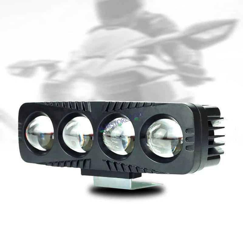 HJG 4 Lens Fog Light 80W Red Devil DRL 4 Lens Projector Lens Foglight 80W (2 * 40W) 4 Lens LED Projector Fog 80W with Red Devil DRL Foglight Ultra Wide Dual Intensity LED Fog Lights White/Yellow/Red Devil DRL Projector (80W) Universal For All Cars & Bikes - HJGstore.com