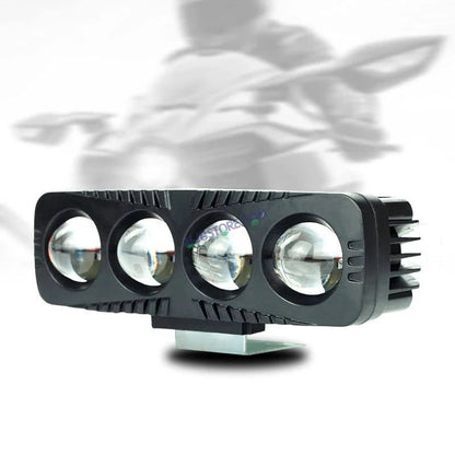 HJG 4 Lens Fog Light 80W Red Devil DRL 4 Lens Projector Lens Foglight 80W (2 * 40W) 4 Lens LED Projector Fog 80W with Red Devil DRL Foglight Ultra Wide Dual Intensity LED Fog Lights White/Yellow/Red Devil DRL Projector (80W) Universal For All Cars & Bikes - HJGstore.com