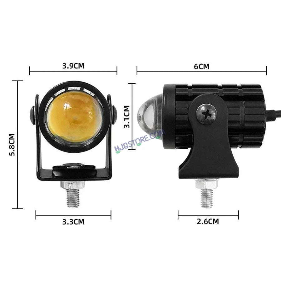 HJG Mini Devil Spot Light with Red DRL, White, Yellow Light Car Motorcycle Truck Off Road 20w Spot Fog Lights Driving Spotlight HJG Original Spot Light Fog light Devil Mini Drive, Pack of 2 - HJGstore.com