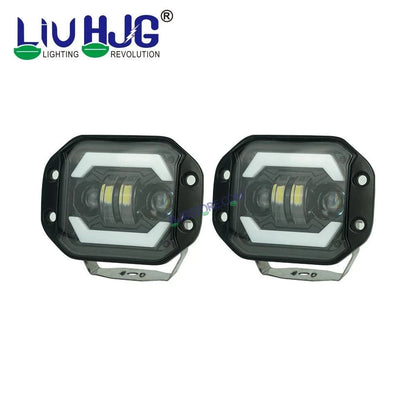 HJG New Model Lens 120W Foglight Foglamp HJG Car Accessories Led Headlights Mini Driving Lights Led Fog Lights For Motorcycle Lights, Set of 2 - HJGstore.com