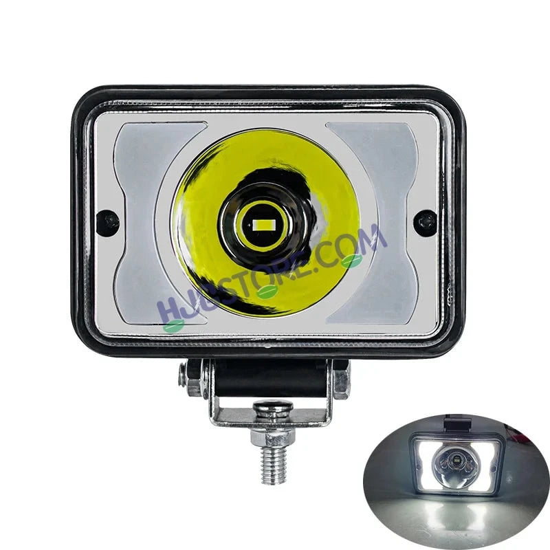 HJG W11 4x5" Classic Square Foglight Headlight 4x5 Inch Foglight White/Yellow DRL Dual LED Foglight Amber/White DRL White Light Foglight Ultra Wide Dual Intensity LED Driving Fog Lights Universal For All Cars & Bikes LIU HJG Classic W11 4x5 Inch Fog - HJGstore.com