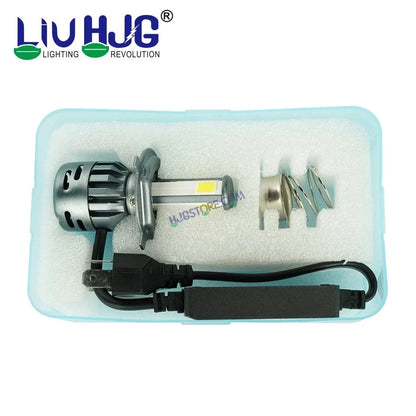 HJG M3 Mini 60W White/Yellow H4 Dual Beam New Model LED Bulb AC/DC Headlight LED Bulb White/Yellow Hi/Lo 60W H4 LED for Bike Car Light H4 LED with Fan Conversion Kit Hi/Lo Beam Headlight 12V/24V for Bike/Car, Set of 1, 6000 LM 60W, White/Yellow Hi/Lo - HJGstore.com