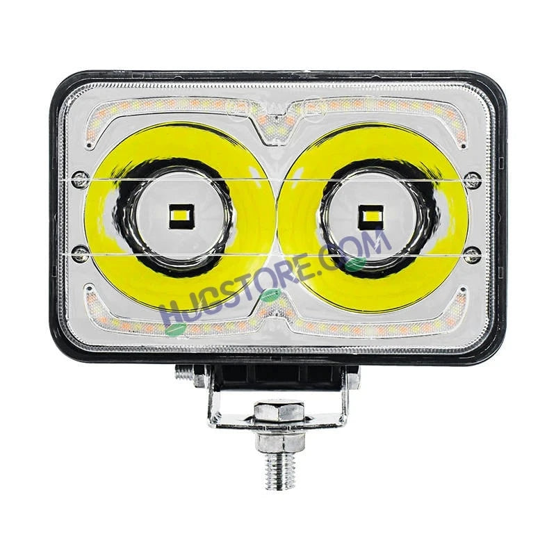 HJG W09 5x7" Classic Square Foglight Headlight 51W 6.5" Foglight White/Yellow DRL Dual LED Foglight Amber/White DRL White Light 51W Foglight Ultra Wide Dual Intensity LED Driving Fog Lights Universal For All Cars & Bikes LIU HJG Classic W09 6.5 Inch Fog - HJGstore.com