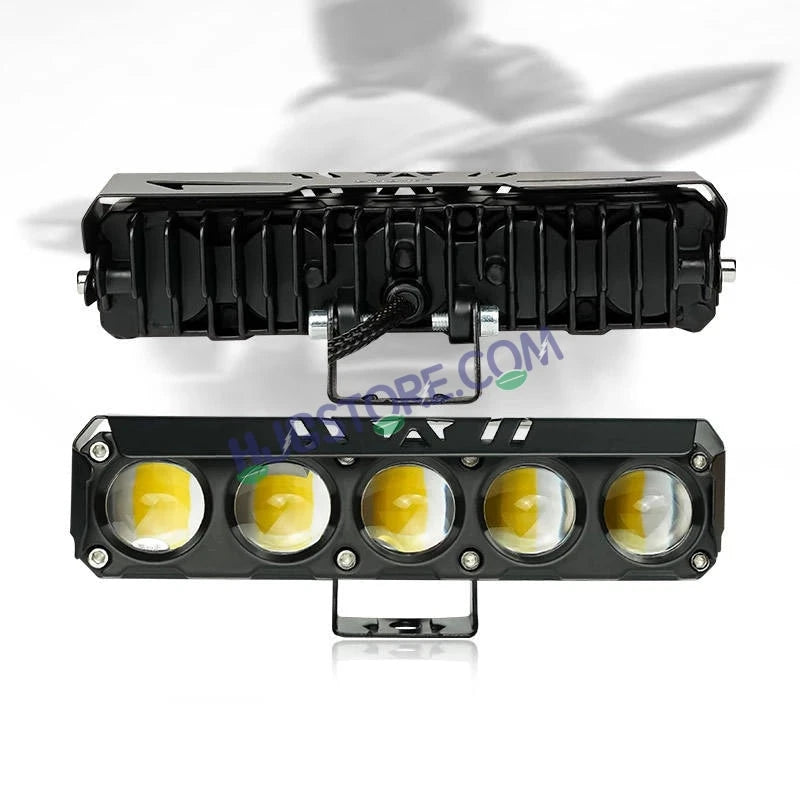 HJG 5 Lens Red Blue 60W Foglight with Red Blue Flash Mode 5 Lens Projector Foglight 60W Foglight Ultra Wide Dual Intensity LED Fog Lights White/Yellow/Warm White/Flash/Red Blue DRL Universal For All Cars & Bikes LIU HJG 5 Lens Red Blue 60W Foglight 1pc - HJGstore.com