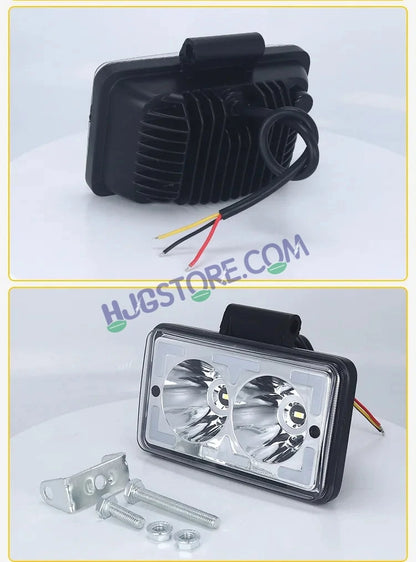 HJG W10 5x6" Classic Square Foglight Headlight 31W 6 Inch Foglight White/Yellow DRL Dual LED Foglight Amber/White DRL White Light 31W Foglight Ultra Wide Dual Intensity LED Driving Fog Lights Universal For All Cars & Bikes LIU HJG Classic W10 5x6 Inch Fog - HJGstore.com