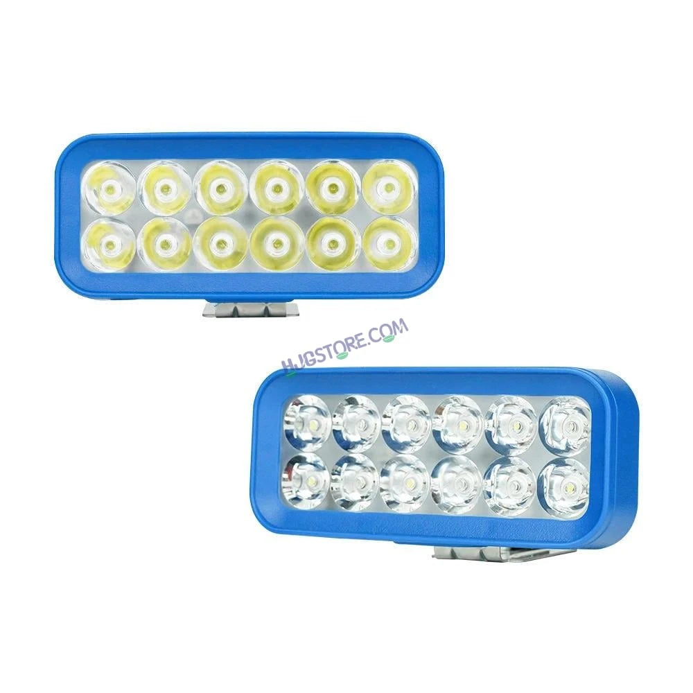 HJG 12 LED Rectangle Foglight Foglamp 3 Colour White, Warm White, Yellow HJG Foglight HJG Car Accessories Led Headlights Mini Driving Lights Led Fog Lights For Motorcycle Lights, Set of 2 - HJGstore.com