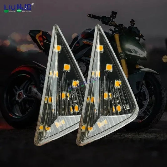 HJG R15 Indicator Waterproof Flexible Blinker Bright LED Indicators Universal For All Bike Models Motorcycle Turn Signal Lights HJG Indicator with DRL R15 Indicator - HJGstore.com