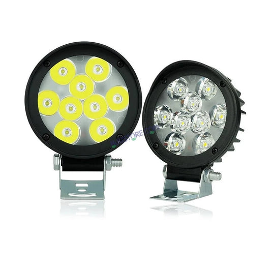HJG New 9 LED Cap Fog Light 54W 12000 Lumens Fog Light 9 LED CREE 2pc Foglight Spread Light Fog 54W with 12000 Lumens Brightness Foglight Ultra Wide Intensity LED Fog Lights 9 LED CREE (54W) Universal For All Cars & Bikes LIU HJG 9 LED Cap 54W Fog 2pc - HJGstore.com