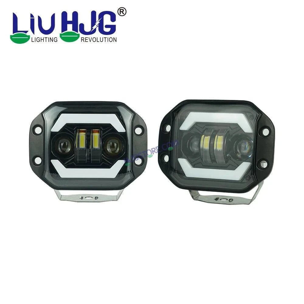 HJG New Model Lens 120W Foglight Foglamp HJG Car Accessories Led Headlights Mini Driving Lights Led Fog Lights For Motorcycle Lights, Set of 2 - HJGstore.com