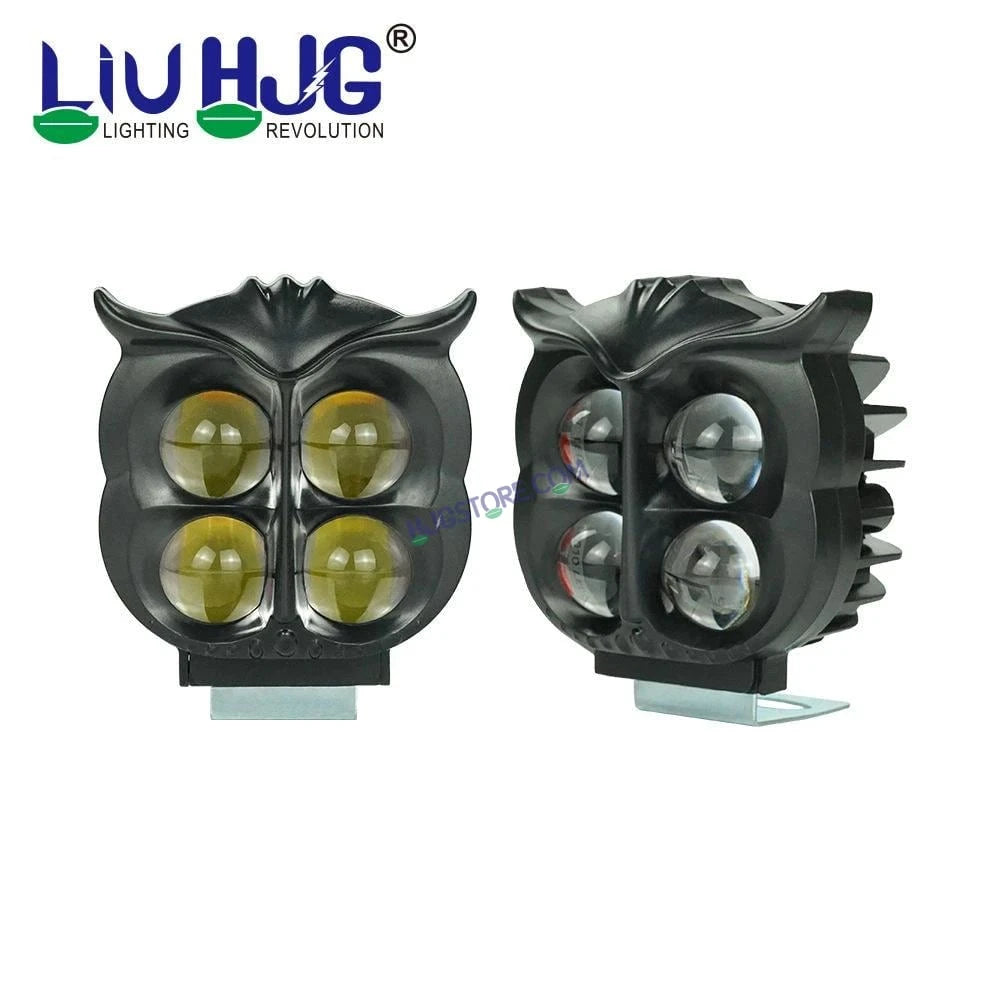 HJG 4 LED Owl Devil Foglight Foglamp HJG Car Accessories Led Headlights Mini Driving Lights Led Fog Lights For Motorcycle Lights, Set of 2 HJG Owl Foglight (Copy) - HJGstore.com