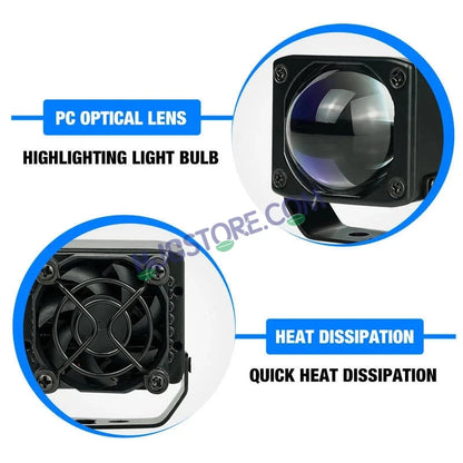 HJG Mini Laser Cannon Foglight 300 Meters Laser Focus Projector Fog Projector Lens with 300 Meters Projection Distance 80W Foglight Ultra Wide Dual Intensity LED Fog Lights White/Yellow Universal For All Cars & Bikes LIU HJG Mini Laser Cannon Foglight 2pc - HJGstore.com
