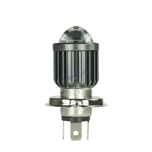 HJG H4 Lens White Yellow LED Headlight Bulb H4 For All Motorcycles (Low and High Beam Bulbs (White) White Yellow 40W Lens) - Type H4 - HJGstore.com