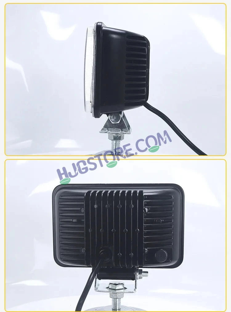 HJG W09 5x7" Classic Square Foglight Headlight 51W 6.5" Foglight White/Yellow DRL Dual LED Foglight Amber/White DRL White Light 51W Foglight Ultra Wide Dual Intensity LED Driving Fog Lights Universal For All Cars & Bikes LIU HJG Classic W09 6.5 Inch Fog - HJGstore.com