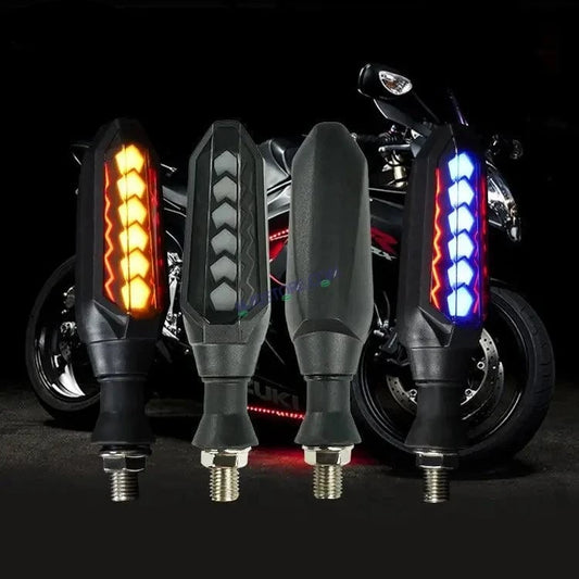 HJG Indicator Round Waterproof Flexible Blinker Bright LED Indicators Universal For All Bike Models Motorcycle Turn Signal Lights HJG Indicator with DRL 231114