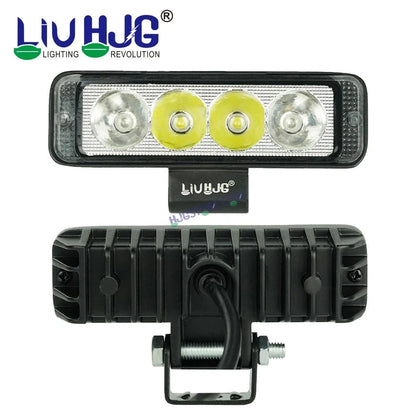 HJG 4 LED with Red Blue Flash Strobe Fog Light for Bikes and Cars High Power, Heavy clamp and Strong aluminum. (4 LED Fog Single) White, Red Blue Strobe Flash - HJGstore.com