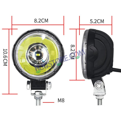 HJG W12 3 Inch Round Classic Foglamp 3 Inch Round Foglight White LED Foglight Ultra Wide Spread White Light Foglight Ultra Wide High Intensity LED Driving Fog Lights Universal For All Cars & Bikes LIU HJG Classic W12 3 Inch Round Shape Foglight - HJGstore.com