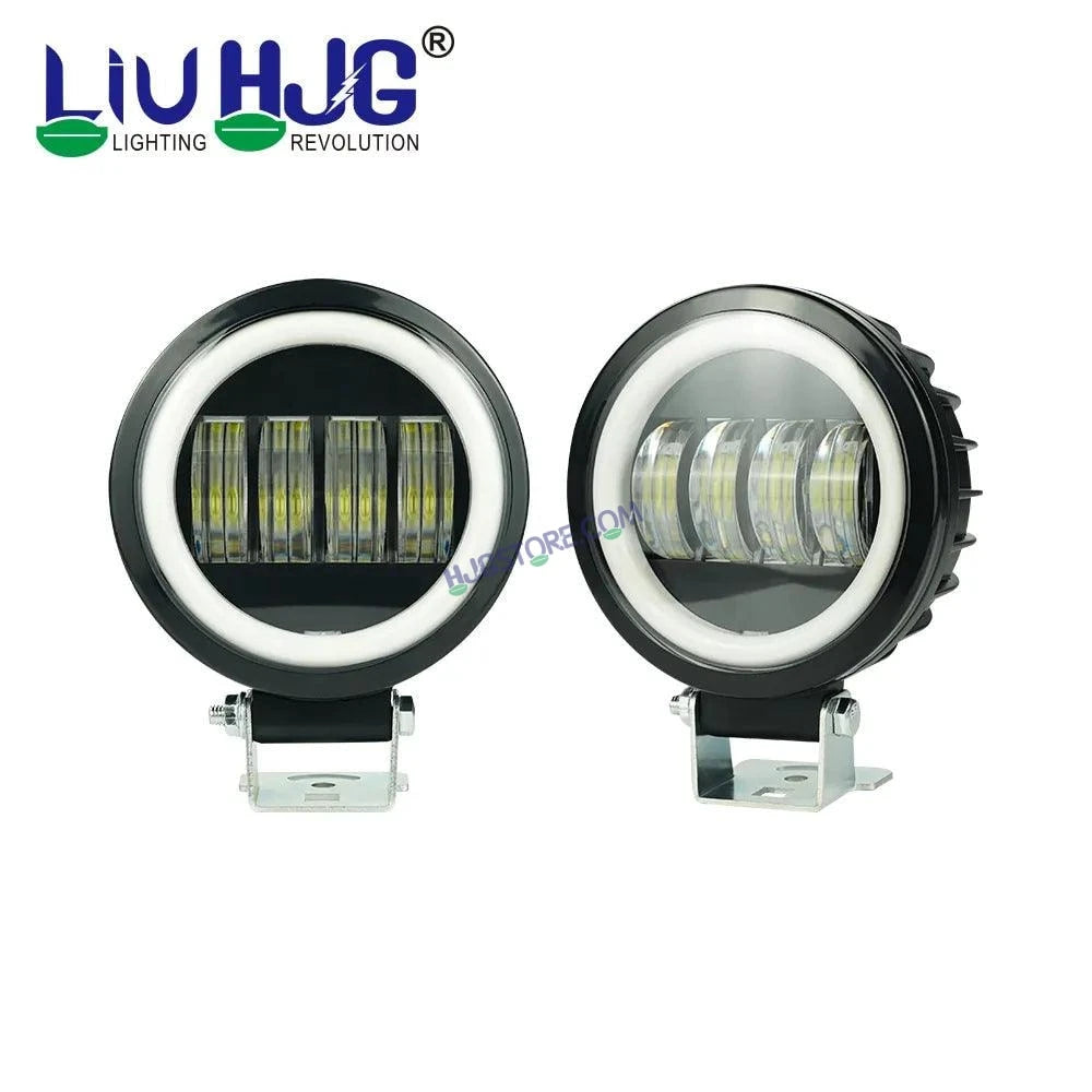 HJG Amber Clear Lens Fog light Foglight Foglamp LED Spot Light Pods Square Driving Fog Offroad Lights For Truck Car SUV ATV Car Lighting System - HJGstore.com