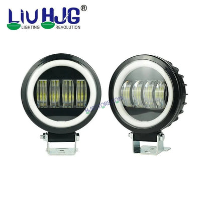 HJG Amber Clear Lens Fog light Foglight Foglamp LED Spot Light Pods Square Driving Fog Offroad Lights For Truck Car SUV ATV Car Lighting System - HJGstore.com