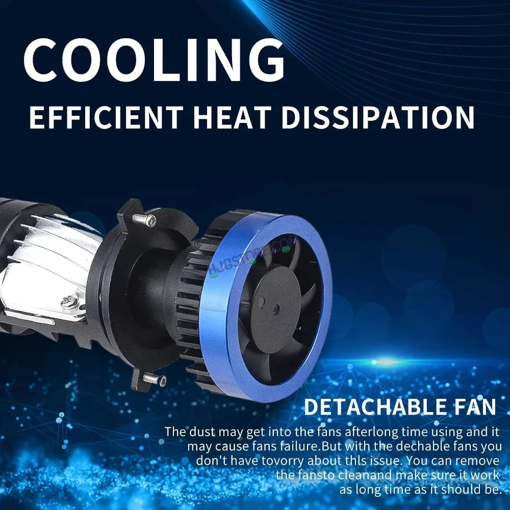 HJG Y6 New Model 110W Projector Lens H4 LED Bulb 110W HJG Y6 Projector Light Lamp H4 LED Mini Projector Lens with Fan for Car SUV Bulb 14000LM Conversion Kit Hi/Lo Beam Headlight 12V/24V for Car SUV, Set of 2, White Hi/Lo - HJGstore.com