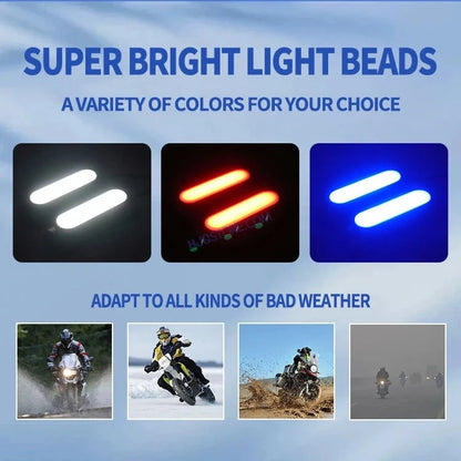 HJG Leg Guard LED DRL Turn Signal Indicator Hazard Lights Crash Bar for Motorcycles (White/Yellow, Red/Yellow, Blue/Yellow) LIU HJG Leg Guard DRL - HJGstore.com
