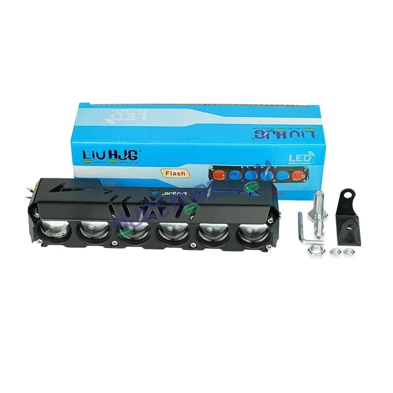 HJG 6 Lens Red Blue 70W Foglight with Red Blue Flash Mode 6 Lens Projector Foglight 70W Foglight Ultra Wide Dual Intensity LED Fog Lights White/Yellow/Warm White/Flash/Red Blue DRL Universal For All Cars & Bikes LIU HJG 6 Lens Red Blue 70W Foglight 1pc - HJGstore.com