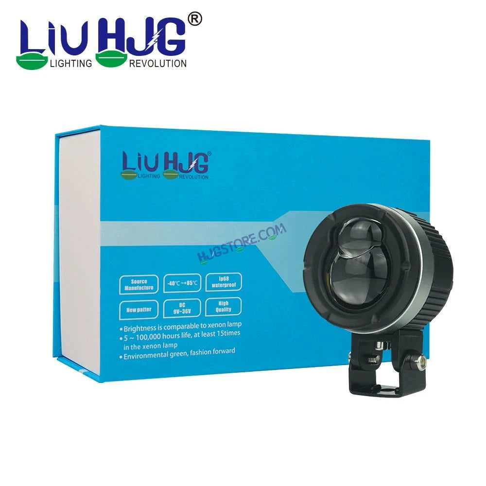 HJG 124 Fog Dual Lens 120W Foglight New Model with Power Adaptor Foglight Ultra Wide Dual Intensity LED Driving Fog Lights White/Yellow (2*60W = 120W Total) Universal For All Cars & Bikes - HJGstore.com