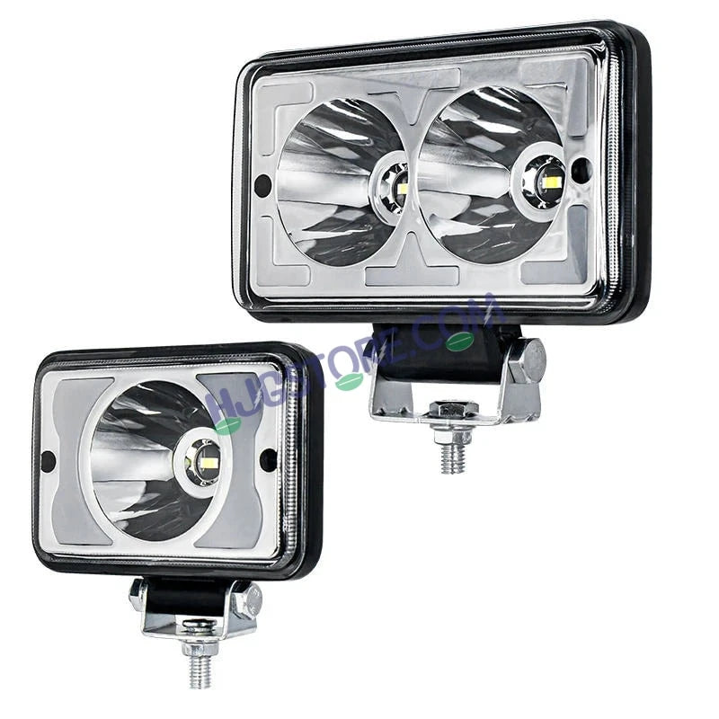 HJG W11 4x5" Classic Square Foglight Headlight 4x5 Inch Foglight White/Yellow DRL Dual LED Foglight Amber/White DRL White Light Foglight Ultra Wide Dual Intensity LED Driving Fog Lights Universal For All Cars & Bikes LIU HJG Classic W11 4x5 Inch Fog - HJGstore.com