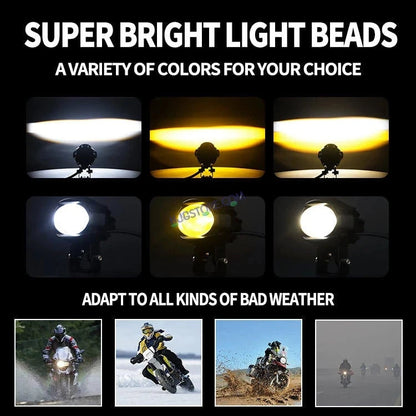 HJG 120W Large Size Alien Projector Foglight 120W with Wide Spread White/Yellow/Warm White Light 120W 2pc Foglight Ultra Wide Dual Intensity LED Driving Fog Lights 3000K/4300K/6500K Universal For All Cars & Bikes LIU HJG Large Alien 1 Foglight, Pack of 2 - HJGstore.com