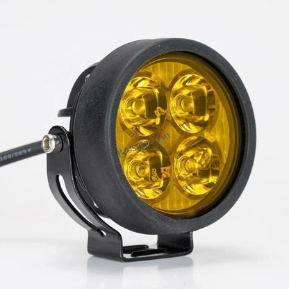 HJG 4 LED 80W Round CREE Foglight Foglamp with Yellow Cover 80W 4 LED HJG 80W 4 LED Car Accessories Led Headlights Lights Led Fog Lights For Motorcycle Car SUV Lights, Set of 2 with Wiring Harness Kit HJG 4 LED Round 80W - HJGstore.com