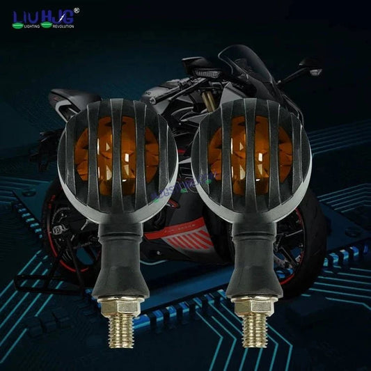 HJG Indicator Round Waterproof Flexible Blinker Bright LED Indicators Universal For All Bike Models Motorcycle Turn Signal Lights HJG Indicator - HJGstore.com